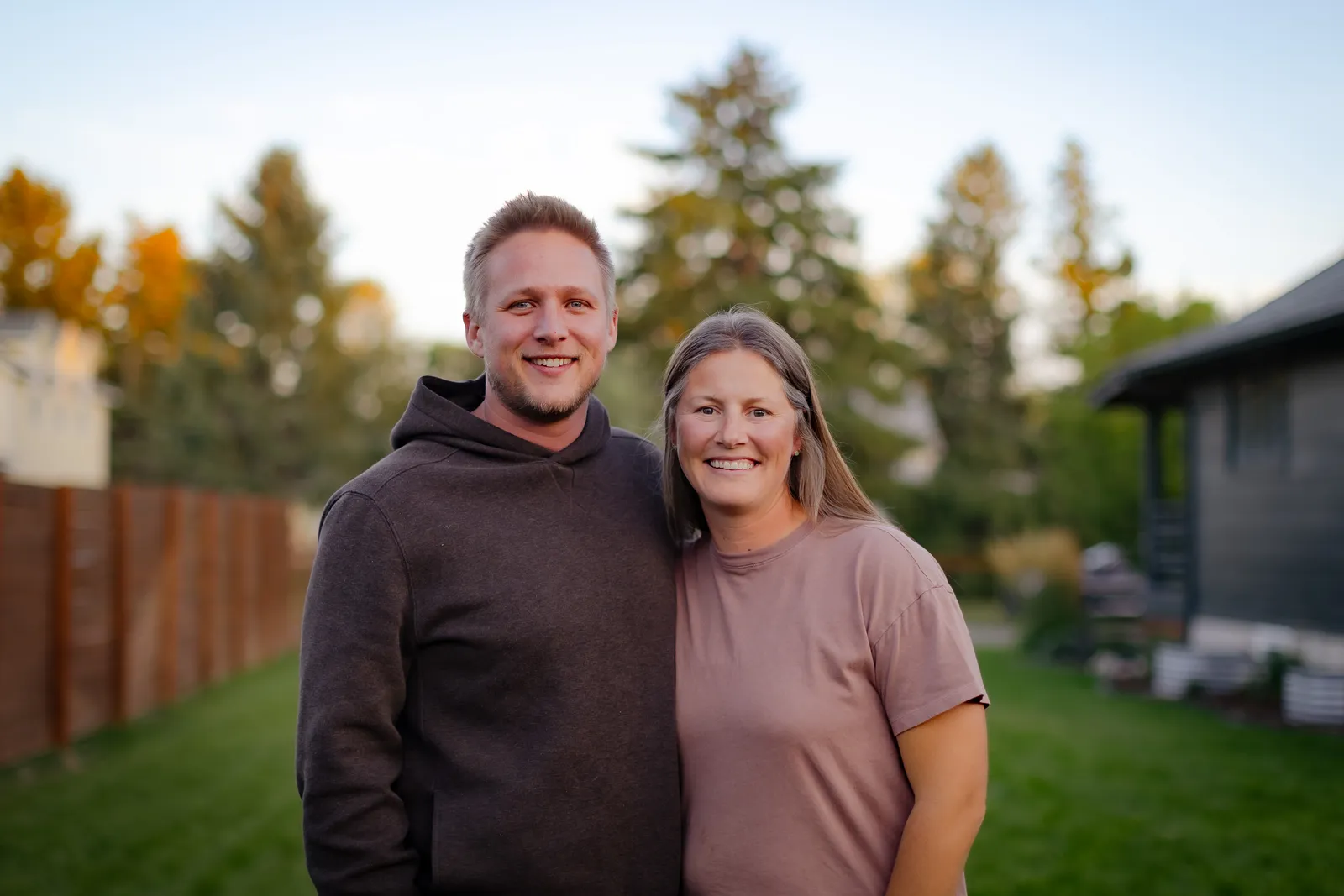 Nate Tucker with his wife, Amanda
