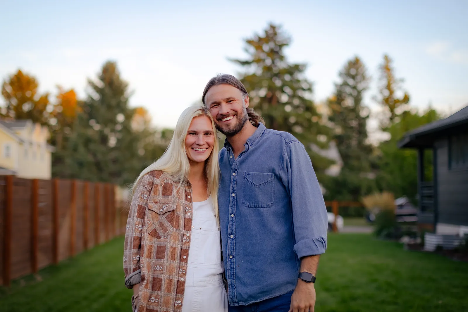 Logan Holloman with his wife, Cayla